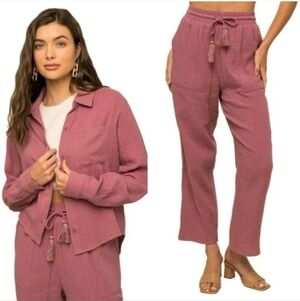 Women's Gilli Mauve Pink Gauze Set Size Small